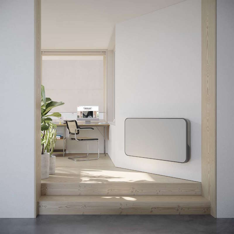 Fotografia produktu: IRSAP Relax Hybrid Horizontal vodný dizajnový radiátor s ventilátorom