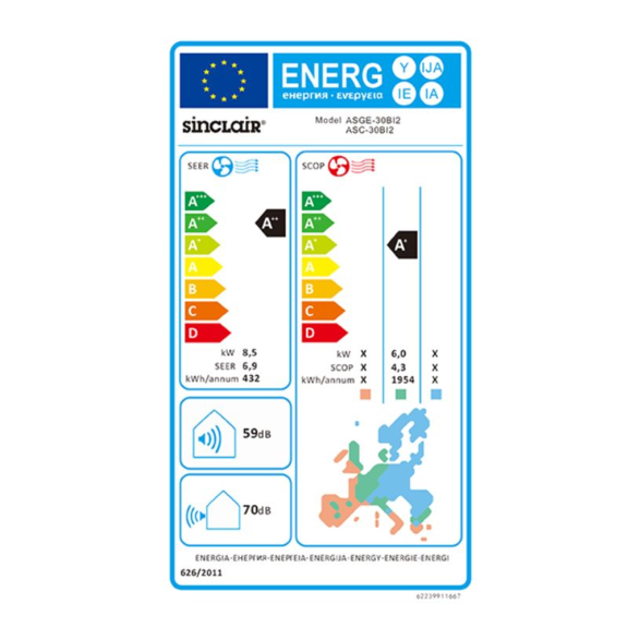 Sinclair kazetová klimatizácia ASC-(12-60)BI2 8,5 kW