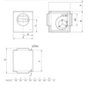Systemair KVK 250 kruhový ventilátor - rozmery