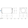 Systemair KVK Slim 500 kruhový ventilátor - rozmery