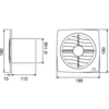 Ventilátor Xpelair SL 150 - rozmery