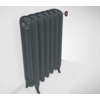 TERMA Plain  farba Flat Black stojaci rebrový retro radiátor