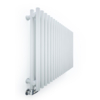 TERMA Tune VWD dizajnový radiátor 600x990 farba Soft White pohľad zboku