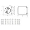 Systemair VBC X-2 vodný ohrievač pre kruhové potrubie - Rozmery