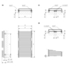 TERMA Quadrus Bold dizajnový radiátor Schéma