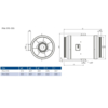 Systemair prio 315 AC kruhový ventilátor - rozmery Systemair prio 315 AC kruhový ventilátor - rozmery