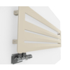 TERMA Aero HG dizajnový radiátor 370x1800 farba Morning Beige zboku