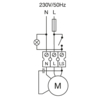 Ventilátor EBB 170 N T - schéma zapojenia