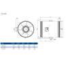 Systemair prio 400 AC kruhový ventilátor - rozmery