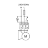 Ventilátor EBB 100 N T - schéma zapojenia