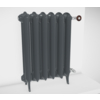 TERMA Plain retro radiátor farba Flat Black stojaci celok