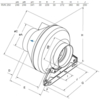 Systemair RVK 250E2 sileo kruhový ventilátor - rozmery