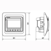 Termostat pre  podlahové kúrenie PT712 - rozmery