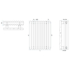 IRSAP Arpa 23 2 vertikálny dizajnový radiátor - Technický náčrt