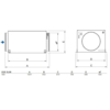 Systemair KVK Slim 400 kruhový ventilátor - rozmery