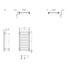 TERMA Vivo ONE kúpeľňový radiátor Schéma k montáži