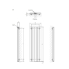 Terma Forte V20 dizajnový radiátor - rozmery