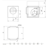 Systemair KVK 200 kruhový ventilátor - rozmery
