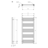 TERMA Fiona kúpeľňový radiátor Schéma
