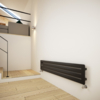 TERMA Aero H dizajnový radiátor 325x1800 farba Metallic Black na šírku