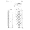 TERMA Hex dizajnový radiátor 1700x573mm Schéma