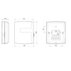 Systemair EC-Basic-CO2/T regulátor - rozmery
