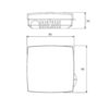 Systemair TG-R430 snímač - Rozmery Systemair TG-R430 snímač - Rozmery