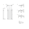 TERMA Vivo kúpeľňový radiátor Schéma