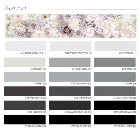 FASHION farebná paleta