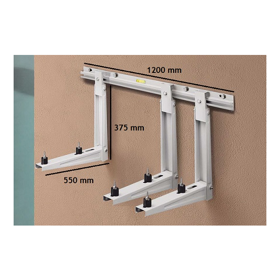 MS 202 Nastaviteľná konzola pre nástennú montáž rozmery