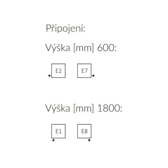 Terma Tune VWD E - možnosti pripojenia