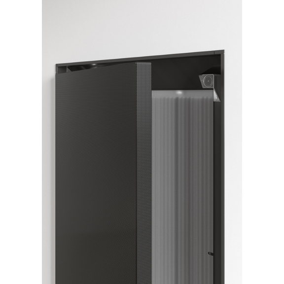 IRSAP Face dizajnový radiátor povrch Black Dots detail dvierka rámu