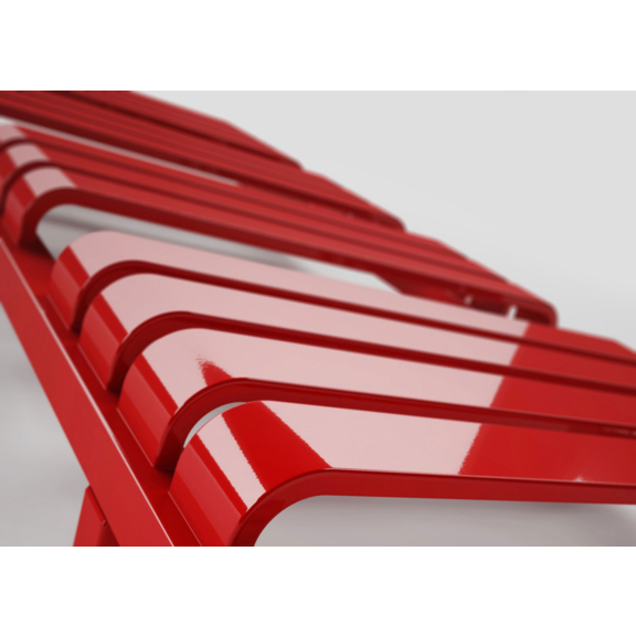 TERMA Warp T dizajnový radiátor 1110x500 RAL 3028 detail