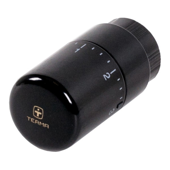 Terma hlavica Slim Čierna lesklá