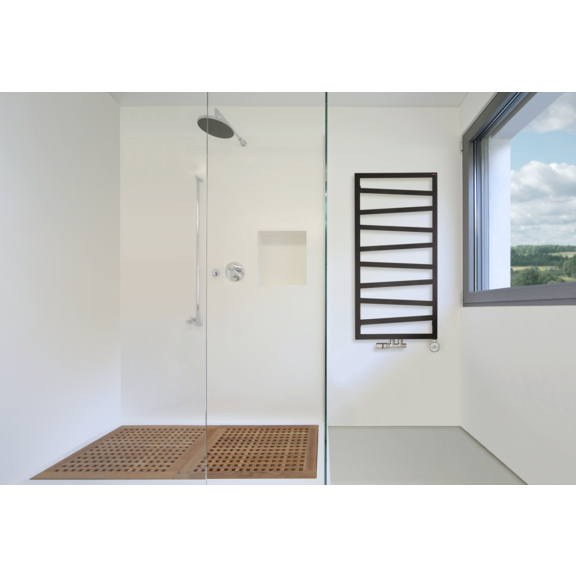 TERMA Zigzag kúpeľňový radiátor 1070x500 farba Metallic Black interiér