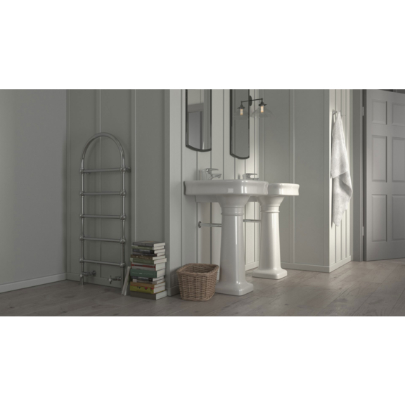 TERMA Retro S dizajnový radiátor 1245x504 Chrome