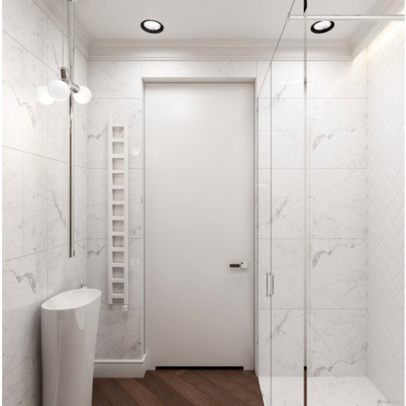 TERMA Easy elektrický dizajnový radiátor farba RAL9016 - do kúpeľne