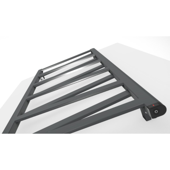 TERMA Vipera ONE dizajnový radiátor 1230x500 farba Granite detail - elektrický