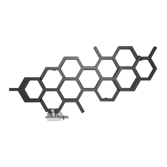 Terma Hex horizontálny dizajnový radiátor Heban