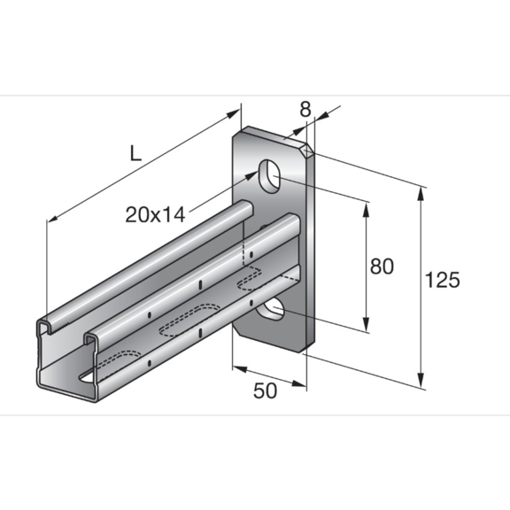 Konzola MQK-41 - rozmery