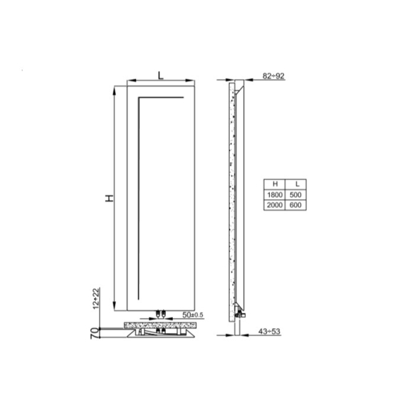 IRSAP Immagina dizajnový radiátor 2 veľkosti