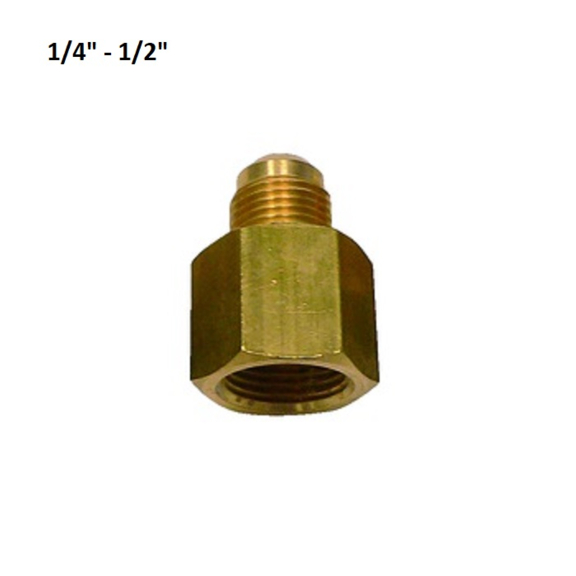 Mosadzná redukcia 1/4" - 1/2"