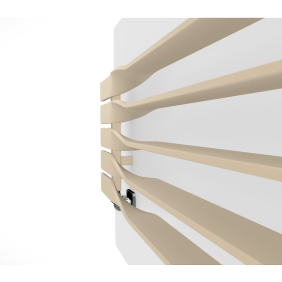 TERMA Cyklon H dizajnový radiátor RAL 1015 - zaujímavý tvar