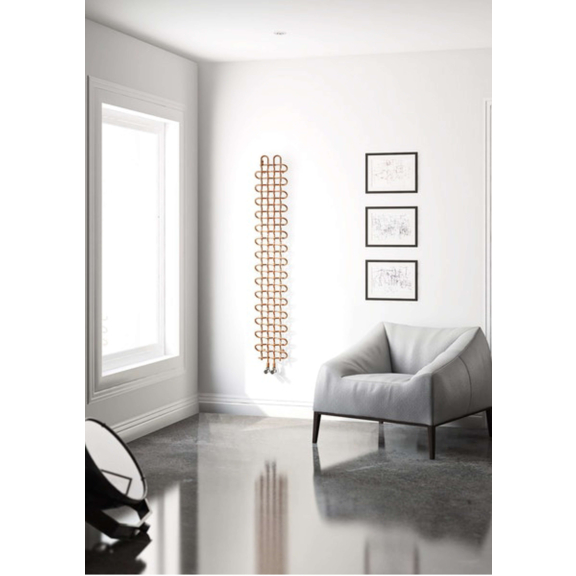 TERMA PLC V dizajnový radiátor 1580x263 farba Copper