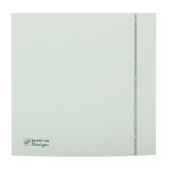 Ventilátor Silent 100 Design CZ SWAROVSKI biely