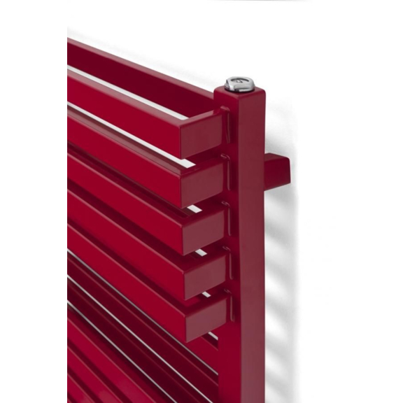 TERMA Quadrus Bold dizajnový radiátor 1185x450 RAL3003 detail bold