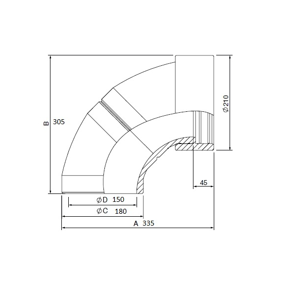 Soler & Palau EHR EPP OS 150 oblúk 90°