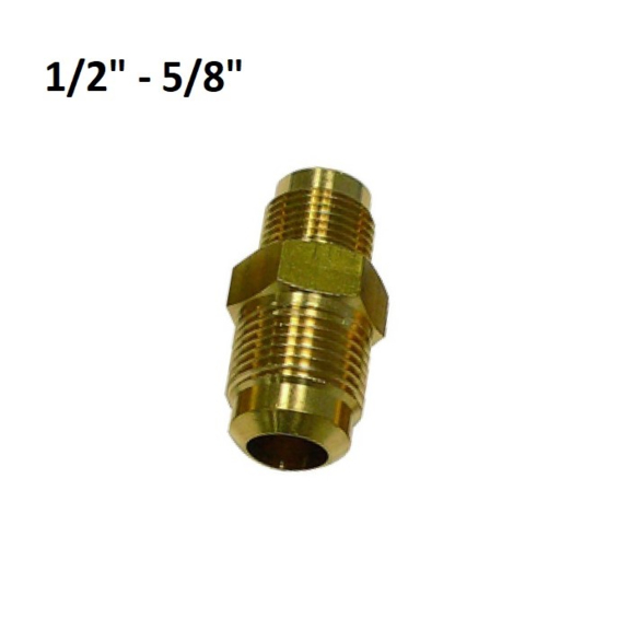 Mosadzná redukčná spojka 1/2" - 5/8"