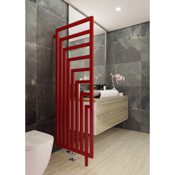 TERMA Angus DW dizajnový radiátor 1780x680 RAL3003 rozdeľovač priestoru