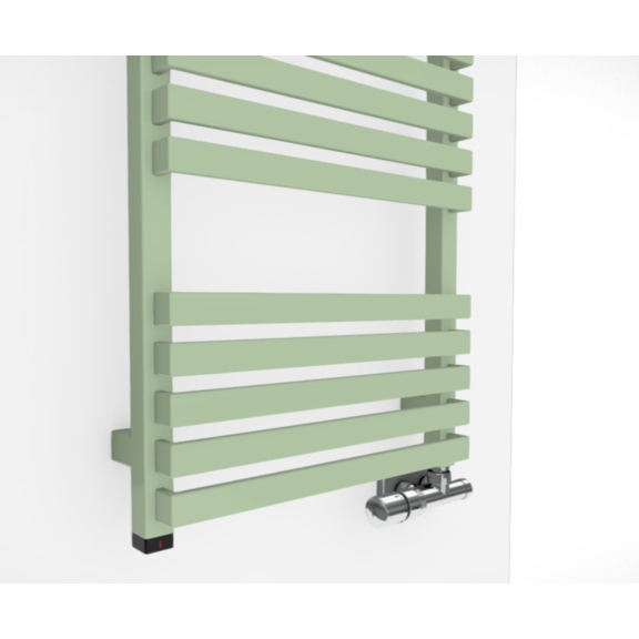 TERMA Quadrus Slim One dizajnový radiátor RAL 6019 detail